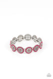 Bohemian Flowerbed - Pink Bracelet - Paparazzi Accessories Bracelet Bedazzle Me Pretty Mobile Fashion Boutique