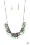 Boho Baby - Green Necklace - Paparazzi Accessories Necklace Bedazzle Me Pretty Mobile Fashion Boutique