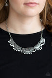 Boho Baby - White Necklace - Paparazzi Accessories Necklace Bedazzle Me Pretty Mobile Fashion Boutique