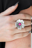 Boho Blossom - Pink Ring - Paparazzi Accessories Ring Bedazzle Me Pretty Mobile Fashion Boutique