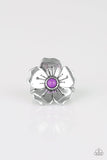 Boho Blossom - Purple Ring - Paparazzi Accessories Ring Bedazzle Me Pretty Mobile Fashion Boutique