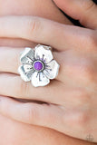 Boho Blossom - Purple Ring - Paparazzi Accessories Ring Bedazzle Me Pretty Mobile Fashion Boutique