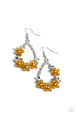 Boisterous Blooms - Yellow Earrings - Paparazzi Accessories Earrings Bedazzle Me Pretty Mobile Fashion Boutique