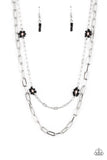 Bold Buds - Black Necklace - Paparazzi Accessories Necklace Bedazzle Me Pretty Mobile Fashion Boutique