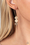 Bolo Beam - Gold Post Earrings - Paparazzi Accessories Post Earrings Bedazzle Me Pretty Mobile Fashion Boutique