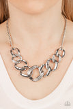 Bombshell Bling - White Necklace - Paparazzi Accessories Necklace Bedazzle Me Pretty Mobile Fashion Boutique