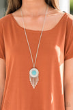 Bon VOYAGER - Blue Necklace - Paparazzi Accessories Necklace Bedazzle Me Pretty Mobile Fashion Boutique