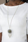 Bon VOYAGER - Green Necklace - Paparazzi Accessories Necklace Bedazzle Me Pretty Mobile Fashion Boutique