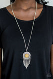 Bon VOYAGER - Yellow Necklace - Paparazzi Accessories Necklace Bedazzle Me Pretty Mobile Fashion Boutique