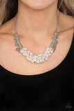 Bonus Points - White Necklace - Paparazzi Accessories Necklace Bedazzle Me Pretty Mobile Fashion Boutique