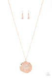 Boom and COMBUST - Rose Gold Necklace - Paparazzi Accessories Necklace Bedazzle Me Pretty Mobile Fashion Boutique