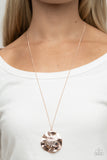 Boom and COMBUST - Rose Gold Necklace - Paparazzi Accessories Necklace Bedazzle Me Pretty Mobile Fashion Boutique