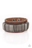 Boondock Bandit - Brown Bracelet - Paparazzi Accessories Bracelet Bedazzle Me Pretty Mobile Fashion Boutique