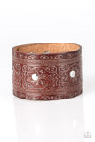 Boots and Broncos - Brown MEN'S Bracelet - Paparazzi Accessories Bracelet Bedazzle Me Pretty Mobile Fashion Boutique