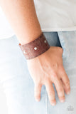 Boots and Broncos - Brown MEN'S Bracelet - Paparazzi Accessories Bracelet Bedazzle Me Pretty Mobile Fashion Boutique