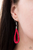 Bora Bombora - Red Necklace - Paparazzi Accessories Necklace Bedazzle Me Pretty Mobile Fashion Boutique
