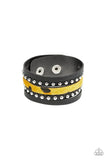 Born To Be WILDCAT - Yellow Bracelet - Paparazzi Accessories Bracelet Bedazzle Me Pretty Mobile Fashion Boutique