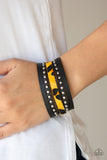 Born To Be WILDCAT - Yellow Bracelet - Paparazzi Accessories Bracelet Bedazzle Me Pretty Mobile Fashion Boutique
