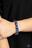 Born To Bedazzle - Blue Bracelet - Paparazzi Accessories Bracelet Bedazzle Me Pretty Mobile Fashion Boutique