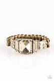 Born To Rule - Brass Ring - Paparazzi Accessories Ring Bedazzle Me Pretty Mobile Fashion Boutique
