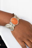 Born to Soar - Orange Bracelet - Paparazzi Accessories Bracelet Bedazzle Me Pretty Mobile Fashion Boutique