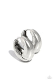 Boss BEVEL - Silver Earrings - Paparazzi Accessories Earrings Bedazzle Me Pretty Mobile Fashion Boutique