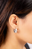 Boss BEVEL - Silver Earrings - Paparazzi Accessories Earrings Bedazzle Me Pretty Mobile Fashion Boutique