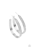 Bossy and Glossy - White Earrings - Paparazzi Accessories Earrings Bedazzle Me Pretty Mobile Fashion Boutique