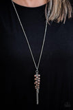 Bossy and I Know It - Brown Necklace - Paparazzi Accessories Necklace Bedazzle Me Pretty Mobile Fashion Boutique