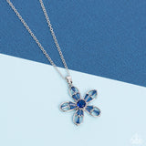 Botanical Ballad - Blue Necklace - Paparazzi Accessories Necklace Bedazzle Me Pretty Mobile Fashion Boutique