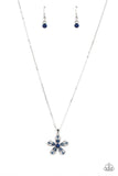 Botanical Ballad - Blue Necklace - Paparazzi Accessories Necklace Bedazzle Me Pretty Mobile Fashion Boutique