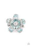 Botanical Ballroom - Blue Ring - Paparazzi Accessories Ring Bedazzle Me Pretty Mobile Fashion Boutique