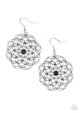 Botanical Bash - Black Earrings - Paparazzi Accessories Earrings Bedazzle Me Pretty Mobile Fashion Boutique