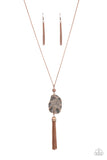 Botanical Beaches - Copper Necklace - Paparazzi Accessories Necklace Bedazzle Me Pretty Mobile Fashion Boutique