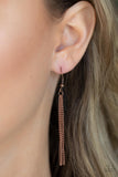 Botanical Beaches - Copper Necklace - Paparazzi Accessories Necklace Bedazzle Me Pretty Mobile Fashion Boutique