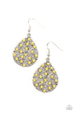 Botanical Berries - Yellow Earrings - Paparazzi Accessories Earrings Bedazzle Me Pretty Mobile Fashion Boutique