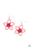 Botanical Bonanza - Pink Earrings - Paparazzi Accessories Earrings Bedazzle Me Pretty Mobile Fashion Boutique