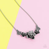 Botanical Breeze - Silver Necklace - Paparazzi Accessories Necklace Bedazzle Me Pretty Mobile Fashion Boutique