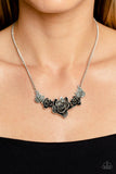 Botanical Breeze - Silver Necklace - Paparazzi Accessories Necklace Bedazzle Me Pretty Mobile Fashion Boutique