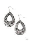 Botanical Butterfly - Black Earrings - Paparazzi Accessories Earrings Bedazzle Me Pretty Mobile Fashion Boutique4/22