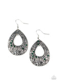 Botanical Butterfly - Green Earrings - Paparazzi Accessories Earrings Bedazzle Me Pretty Mobile Fashion Boutique4/22