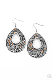 Botanical Butterfly - Orange Earrings - Paparazzi Accessories Earrings Bedazzle Me Pretty Mobile Fashion Boutique4/22