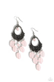 Botanical Escape - Pink Earrings - Paparazzi Accessories Earrings Bedazzle Me Pretty Mobile Fashion Boutique