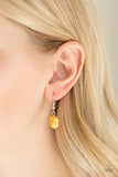 Both Feet On The Ground - Yellow Necklace - Paparazzi Accessories Necklace Bedazzle Me Pretty Mobile Fashion Boutique