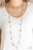 Both Feet On The Ground - Yellow Necklace - Paparazzi Accessories Necklace Bedazzle Me Pretty Mobile Fashion Boutique