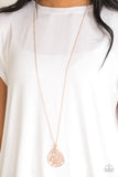 BOUGH Down - Rose Gold Necklace - Paparazzi Accessories Necklace Bedazzle Me Pretty Mobile Fashion Boutique
