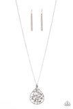 BOUGH Down - Silver Necklace - Paparazzi Accessories Necklace Bedazzle Me Pretty Mobile Fashion Boutique