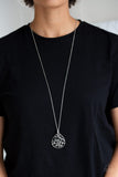 BOUGH Down - Silver Necklace - Paparazzi Accessories Necklace Bedazzle Me Pretty Mobile Fashion Boutique