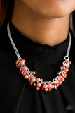 Boulevard Beauty - Orange Necklace - Paparazzi Accessories Necklace Bedazzle Me Pretty Mobile Fashion Boutique