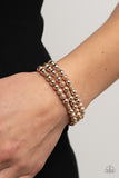 Boundless Boundaries - Rose Gold Bracelet - Paparazzi Accessories Bracelet Bedazzle Me Pretty Mobile Fashion Boutique